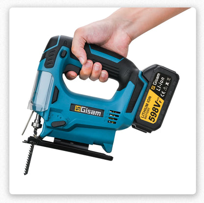 Gisam 26mm Electric Jigsaw Portable Cordless Saw Multi-Function Wood Cutting Woodworking Machines For Makita 18V Battery pin