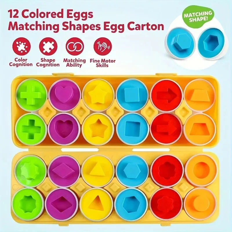 Eggs Screws 3D Puzzle Montessori Learning Education Math Toys Kids Shape Match Smart Game For Children Educational Easter Gifts