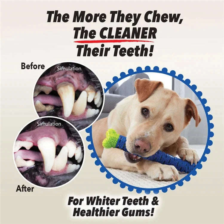 Palo de rechinar los dientes para mascotas, hueso extraíble, simulación de masticación para perros, entrenamiento, limpieza de dientes, cepillo de dientes, juguetes para perros