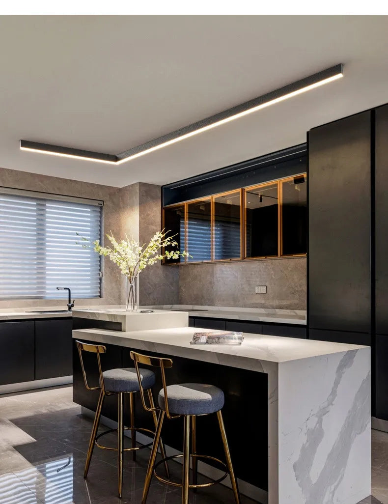 Modern Long Strip Ceiling Light Surface Mounted Minimalist Aisle Lamp Living Room Bedroom Kitchen Home Office LED Lighting