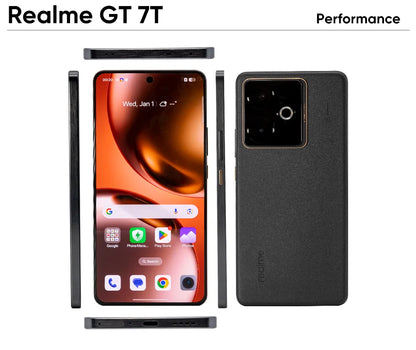 realme GT 7T Smartphone 5G 2025 New MediaTek 8400-MAX 7000mAh Titan Battery 120W Ultra Charge 6.8'' 120Hz Display Global Version