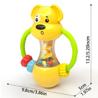 Baby Toys 0 12 Months Rotating Rattle Ball Grasping Activity Baby Development Toy Silicone Teether Sensory Toys for Babies Gifts
