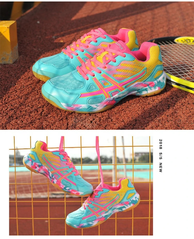 Badminton Shoes For Men And Women Lightweight Breathable Non-Slip Wear-Resistant Table Tennis Indoor Tennis Sports Shoes