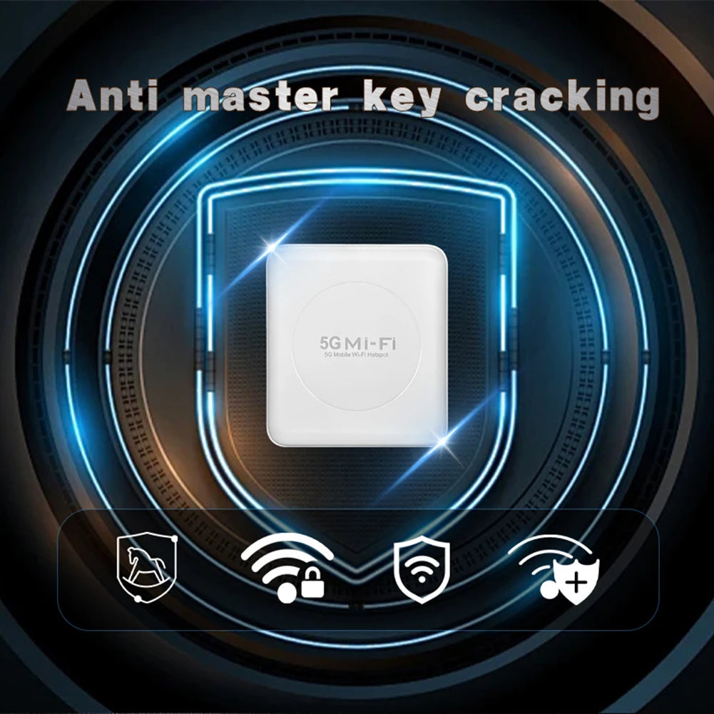 5G WiFi 6 Mobile Hotspot Router with SIM Card Slot Portable WiFi Device Pocket Mobile Hotspot for Home Office Travel