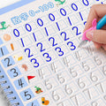 Reusable Children 3D Copybook For Calligraphy Numbers Handwriting Copybooks Learning Math Writing Practice Book For Kids