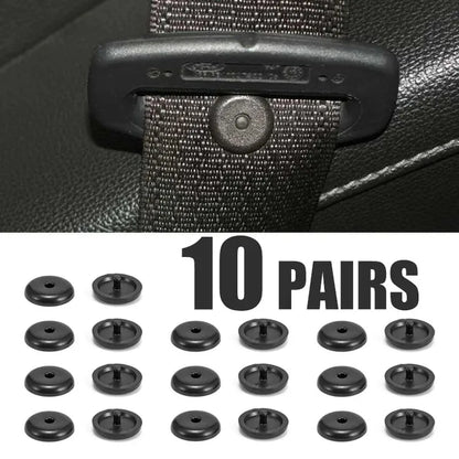 Hebilla de tope para cinturón de seguridad de coche, tope de separación para cinturón de seguridad, botón de tope antideslizante de plástico, venta al por mayor, 5-15 unidades 