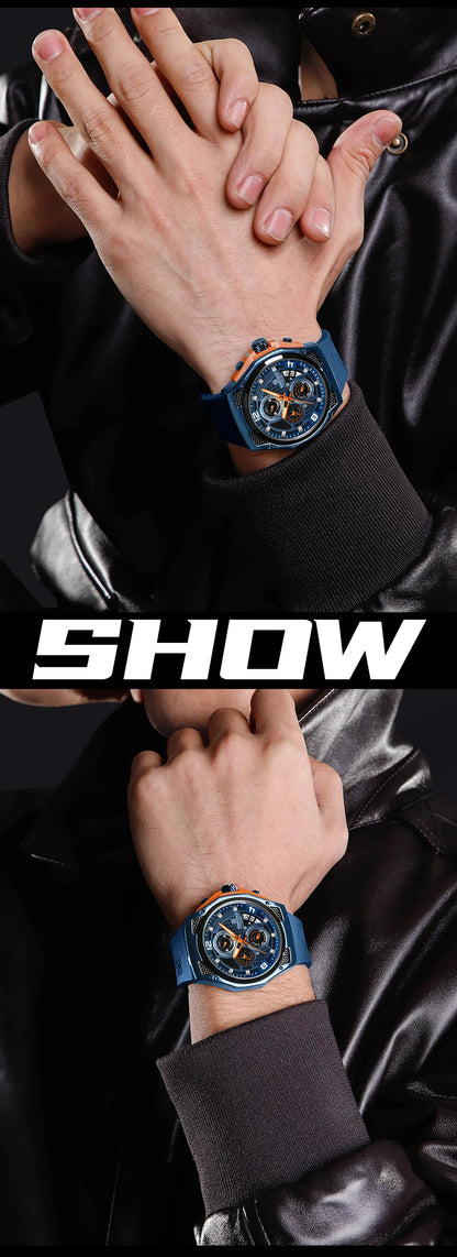 NAVIFORCE High Quality Luxury Original Men Watch Silicone Strap Waterproof Male Quartz Wrist watch Sport Clock Relogio Masculino