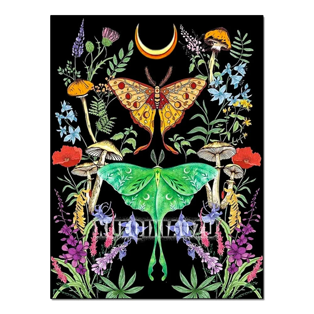 5D Diamond Painting Kits for Adults, Full Round Diamond Art Butterfly, Very Suitable for Beginners and Gifts for Wall Home Decor