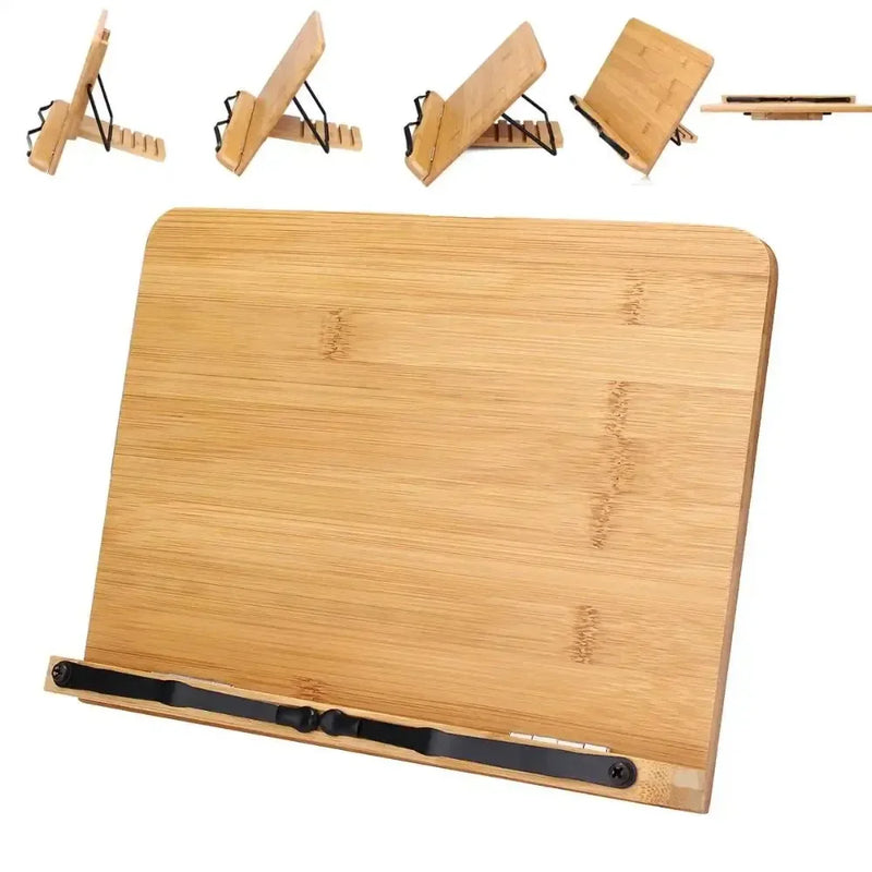 Bookends Jumon Bamboo Reading Desk Holder Sturdy Bookstand Textbooks Lightweight Portable Adjustable Book Cookbook Stand