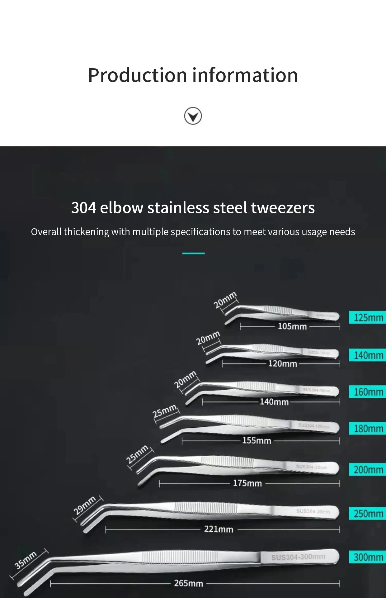 Stainless Multifuctional Steel Elbow Tweezers Aquarium Clip Long Tongs Medical Tweezers Forceps Pet Feeding Tools Non-slip