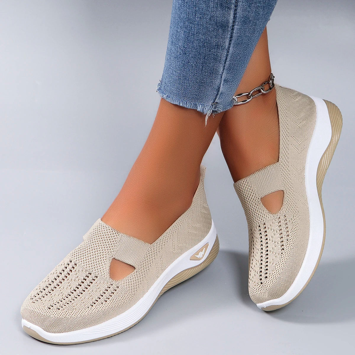 Zapatillas deportivas de primavera para mujer, modernas, transpirables, ligeras, antideslizantes, resistentes al desgaste, informales, planas.