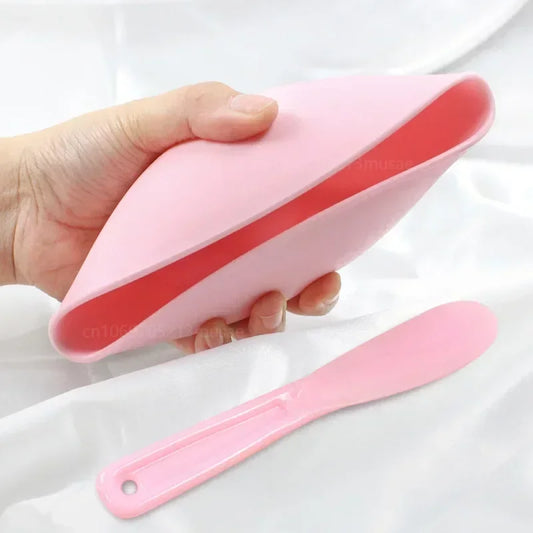Colorful Silicone Face Mask Bowl Mask Stick Big Face Mask Powder Mixing Bowl Spatula Masks Brush Skin Care Set Beauty & Health