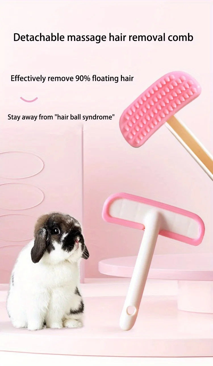 1Pc Detachable Rabbit Massage Hair Removal Comb For Rabbit,Chinchilla,Cat And Groundhog,Hair Grooming Supplies Pet Brush