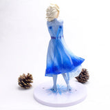 21cm Disney Frozen Snow Queen Elsa Princess Holding Fire Dragon In Hand PVC Action Figure Anime Doll Toys Christmas Gift For Kid