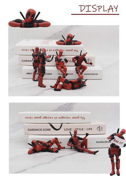 Sitting Anime Figure Hero Doll Home Decoration Mini Figurine Car Interior Miniature Model Collection Figurine Kids Toy Gifts