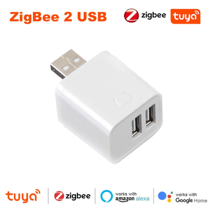 Tuya wifi/zigbee inteligente micro usb adaptador interruptor 5v mini adaptador de alimentação usb tomada carga temporização para alexa google casa yandex alice