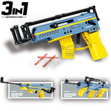 Technical Building Blocks Toys Gun Scorpion Uziel Submachine Magnum Eagle USP Pistol WW2 Military SWAT Weapon Model For Children