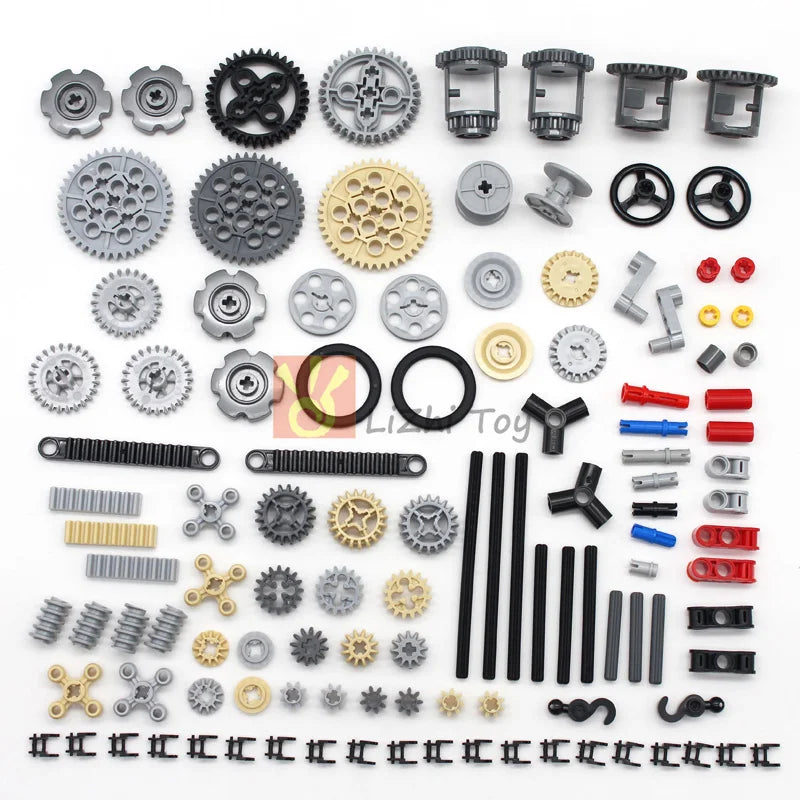 MOC Technical Compatible with Building Blocks Bricks Pin Liftarm Studless Beam Axle Connector Panel Gear Car Mindstorms Toys