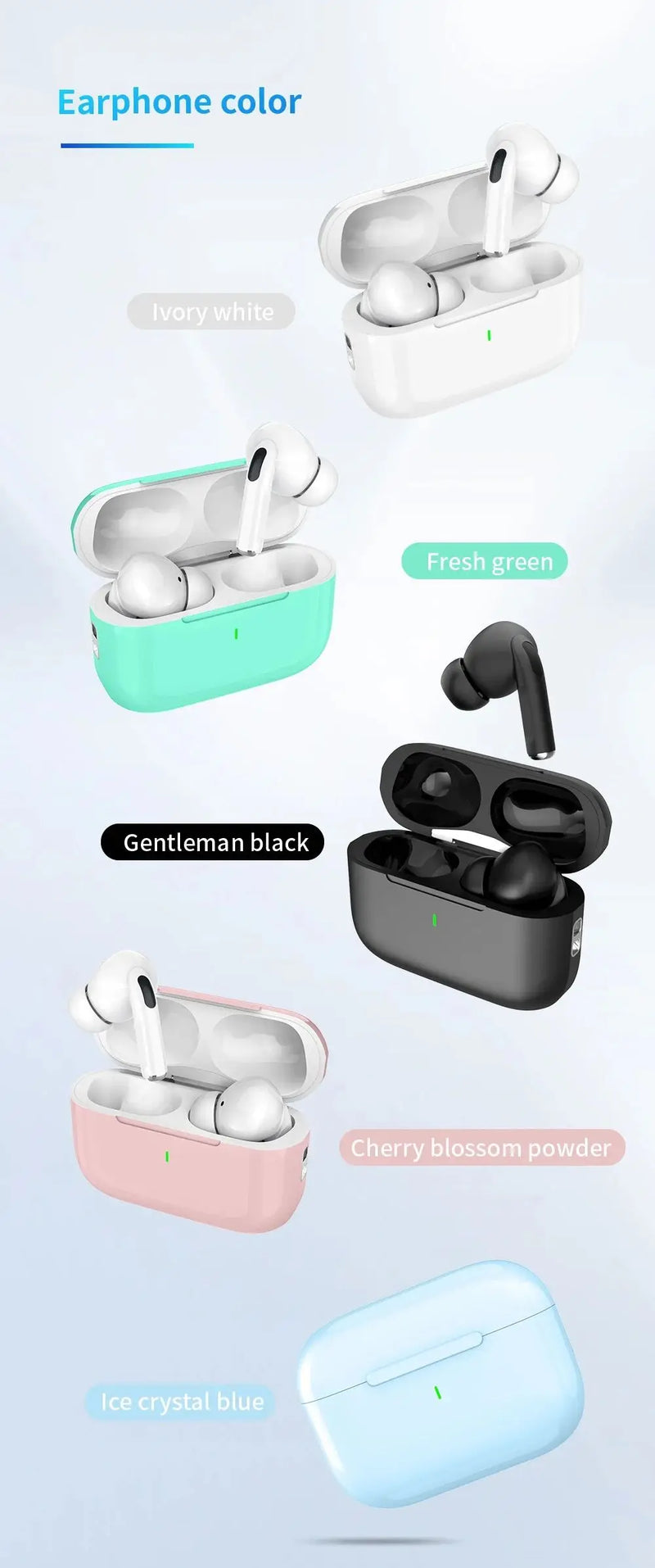 2024 NEW Air Pro True Wireless Bluetooth Earphones Headphones HiFi Sound Low Latency Noise Reduction Earbuds for IPhone Android