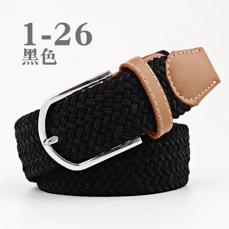 Stretch Woven Belt Unisex Canvas Belts Fashion Casual Student Belt Women Cinturon Male Waistband 105cm