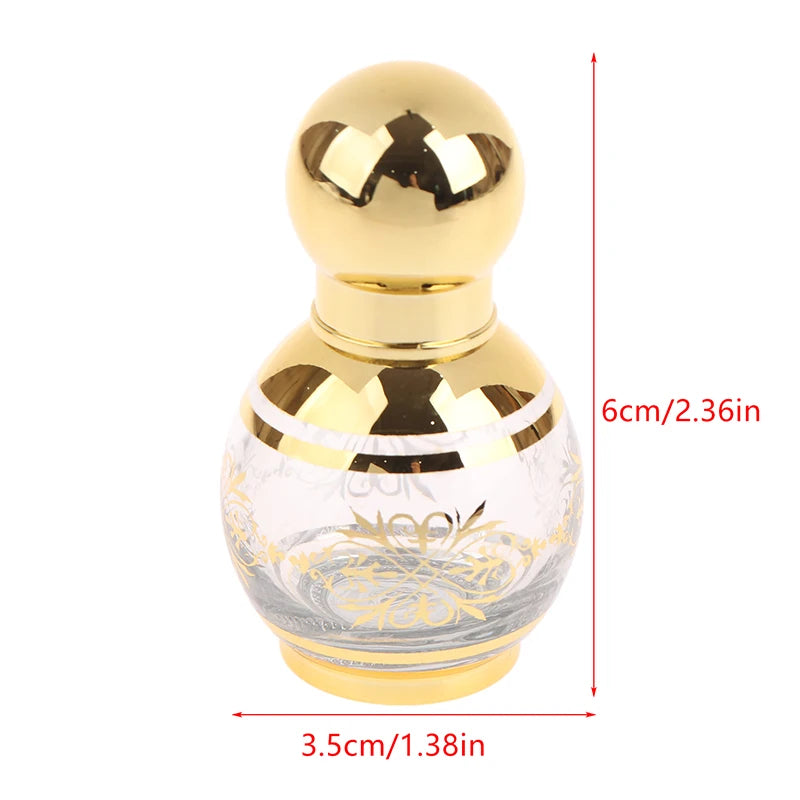 Mini Glass Roll on Bottle Hot Stamped Silver Rollerbal Essential Oil Container Blending Perfume Bottle Empty Essential OilBottle