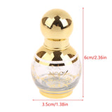 Mini Glass Roll on Bottle Hot Stamped Silver Rollerbal Essential Oil Container Blending Perfume Bottle Empty Essential OilBottle