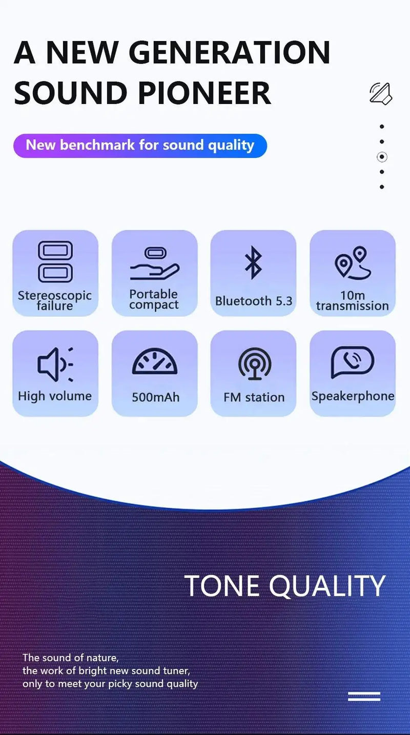 Altavoz Bluetooth inalámbrico para exteriores, subwoofer portátil, radio FM, caja de sonido de música, mini altavoz auxiliar Bluetooth, bocina Bluetooth, audio MP3 fuerte