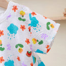 1-10 Years Soft Kids 2-Piece Set Breathable Short Sleeve Shorts for Playtime Toddler Outfit Clothes for Playground and School