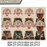 WW2 French Soldier Figure Building Blocks Military War Weapon Medical Officer Army Infantry Warrior Cavalry Gun Bricks Toy Gifts