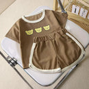 Summer Children Korean Style Clothing Set for Boys and Girls Short-sleeved Shorts Casual Sportswear Cute Bear 2Pcs