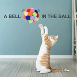 1/3PCS Cat Toys, Cat Plush Ball Toy, Pet Elastic Bell Ball, Self-Play Colorful Woolen Ball for Cats