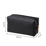 Solid Color Cosmetic Bags for Women Travel Portable Makeup Storage Bag Zipper Toiletry Pouch