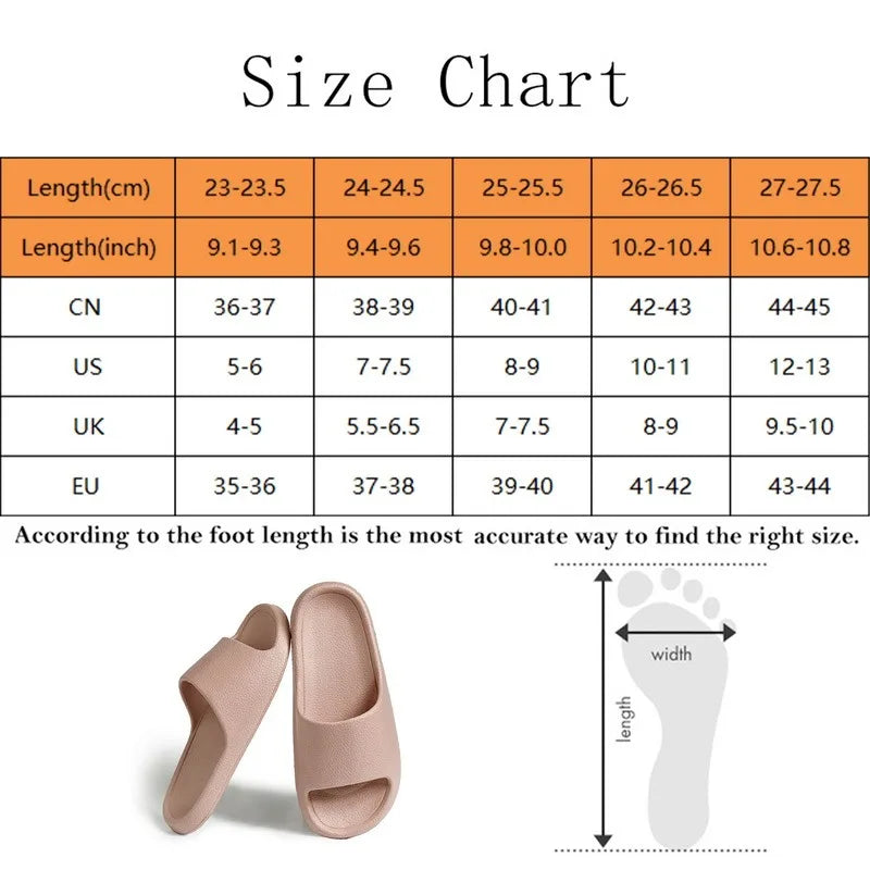 Summer Fashion Slippers Women's Shoes Cloud Slippers For Men Home Flat Sandals Massage Flip Flops Couples Bathroom Indoor Slides