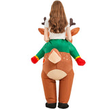Adult Rooster Inflatable Costume Funny Unicorn Elk Animals Inflatable Suit Halloween Carnival Half Body Blow Up Suit for Cosplay
