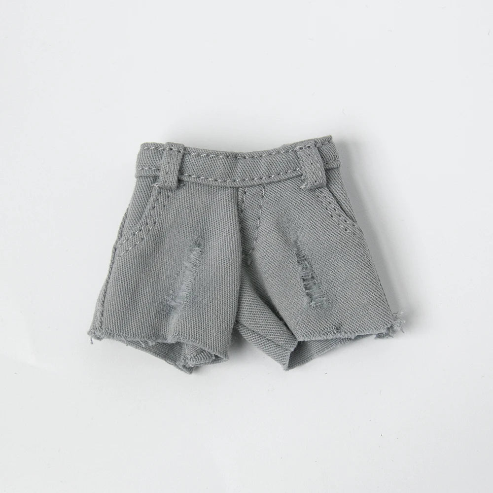 Blythe Clothing Fashion Vest Tops Denim Shorts Casual Pants Belt Multicolor for Licca Azones Ob22 24 Ker YMY Doll Accessories