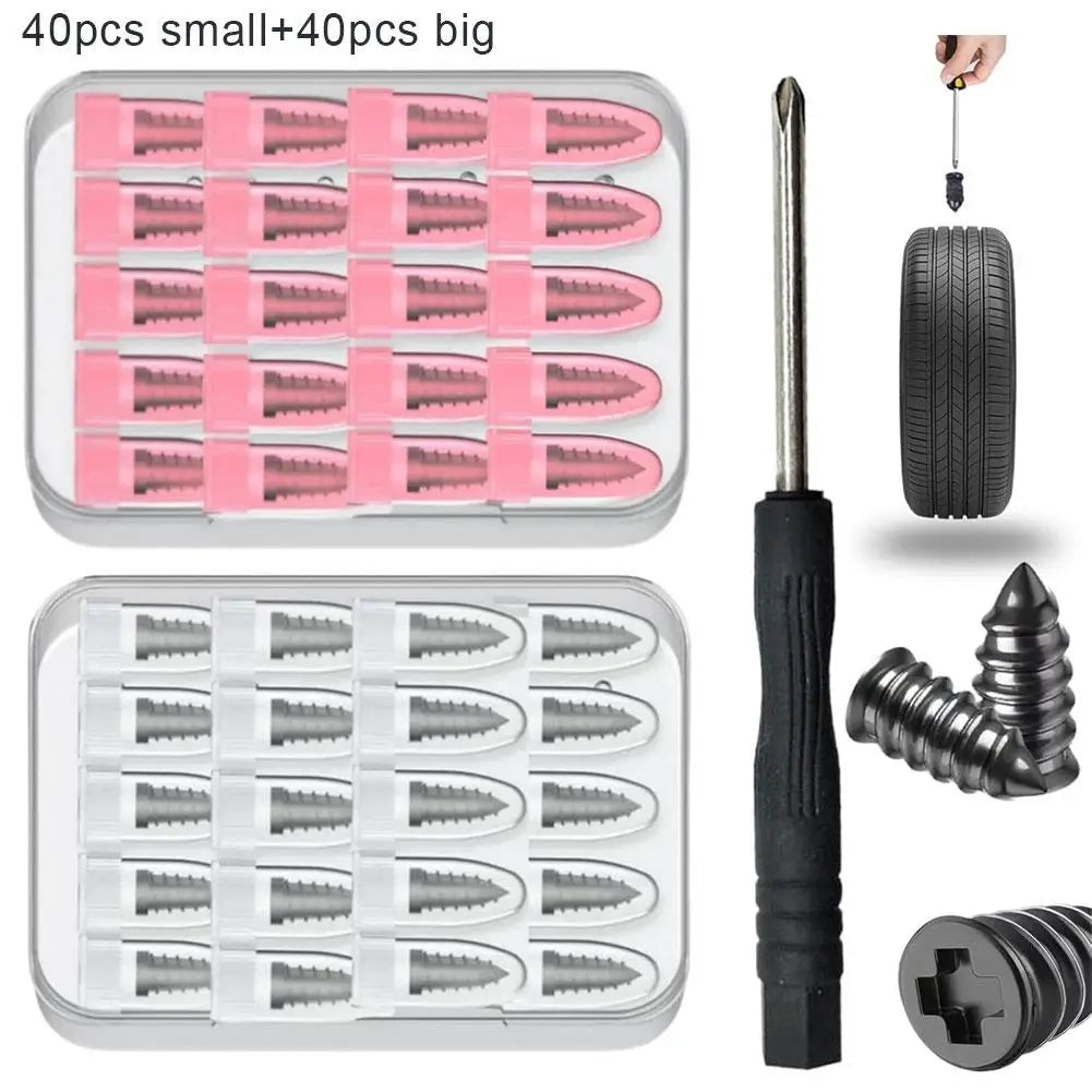 Car Vacuum Tire Repair Nail Tire Repair Tool Set Cars Truck Rubber Tire Puncture Motorcycle Repair Glue Nails