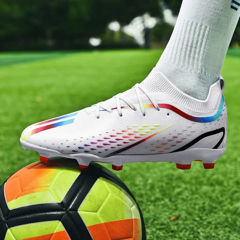 New Men Soccer Shoes Adult Kids Comfortable Football Boots Top Quality Breathable Sport Outdoor Training Shoes Non Slip FG