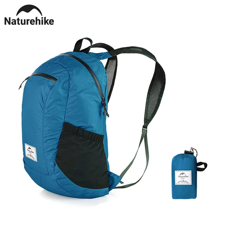 Naturehike New 30L Camping Backpack Large Capacity Portable Foldable Waterproof Shoulder Bag Outdoor Travel Hiking Picnic Bag