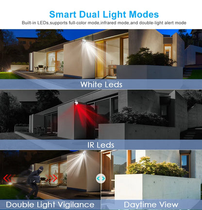 3MP Wifi IP Outdoor Cameras Surveillance Video Human Detection 4X Digital Zoom CCTV Security Wireless Monitor Audio Night Vision