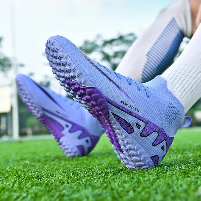 New Outdoor Men Soccer Shoes Adult Kids Long Spikes Football Boots Training Sport Footwear Sneakers Non Slip Training Unisex