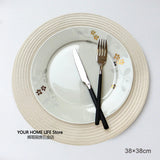 Round Placemats Set, Braided Circle Place Mat, Washable Table Mats for Kitchen Dining Table, Mixed Color Non-Slip Place Mats