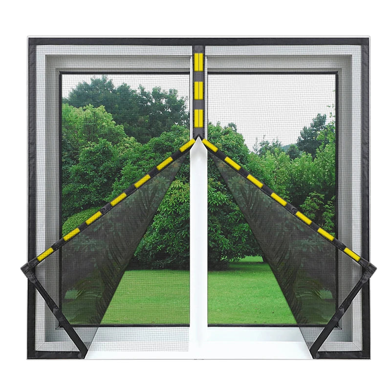 Black，Mosquito net magnetic screen air curtain invisible customized size，Magnetic stripe opens from the middle，motorhomes， car