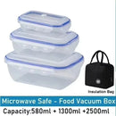 Vacuum Food Storage Box Transparent Storage Container Fridge Organizer Microwave Safe Fresh-Keeping Sealing Box Food Dispenser