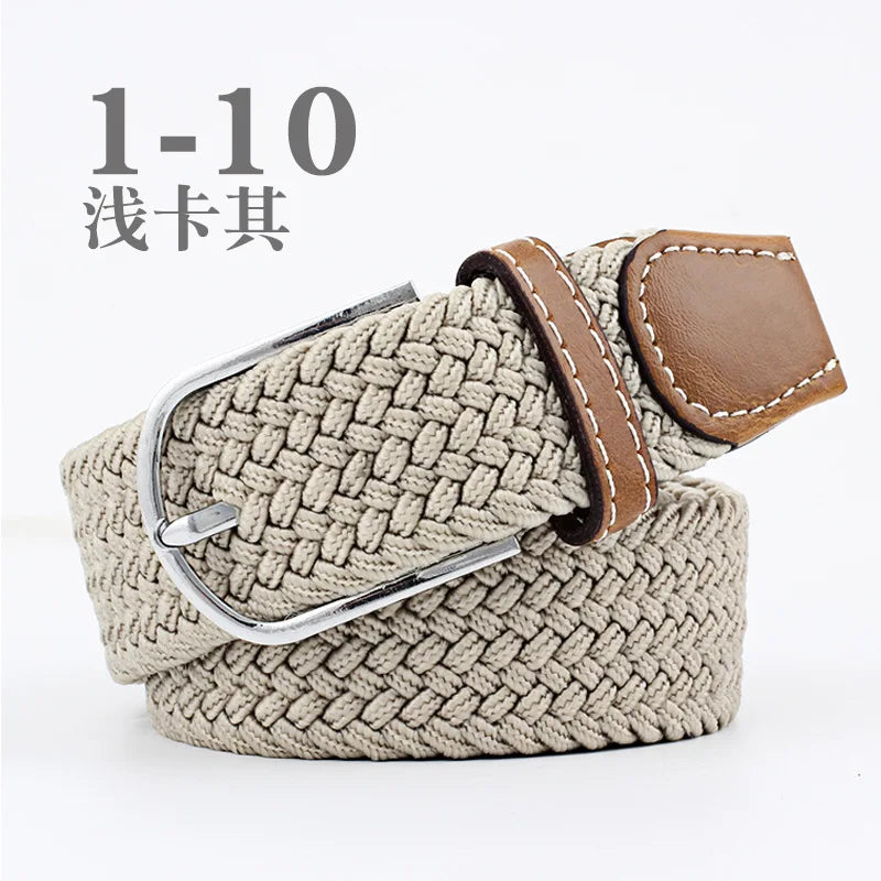 Stretch Woven Belt Unisex Canvas Belts Fashion Casual Student Belt Women Cinturon Male Waistband 105cm