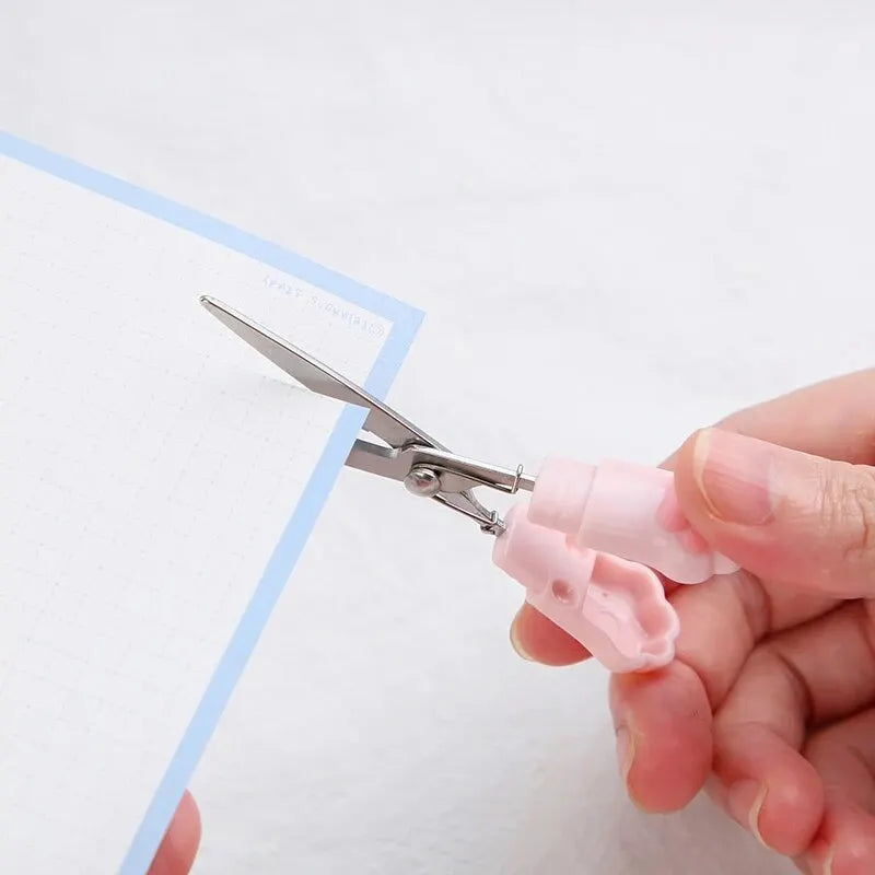 4Style Portable Folding Cat's Paw Scissors Stainless Steel Art Tool Multi-Function Pen-Shaped Scissors for Handbooks  Office Use