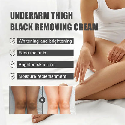Crema blanqueadora para partes íntimas, suero blanqueador de axilas, blanquea glúteos y rodillas, aclara la parte interna del muslo, oscurece las partes íntimas y elimina la melanina.