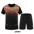 Fitness Clothes Ice Silk Quick Drying T-shirt Suit Men Short Sleeve Running Sportswear Shorts Tracksuit Gym Sports Training Sets