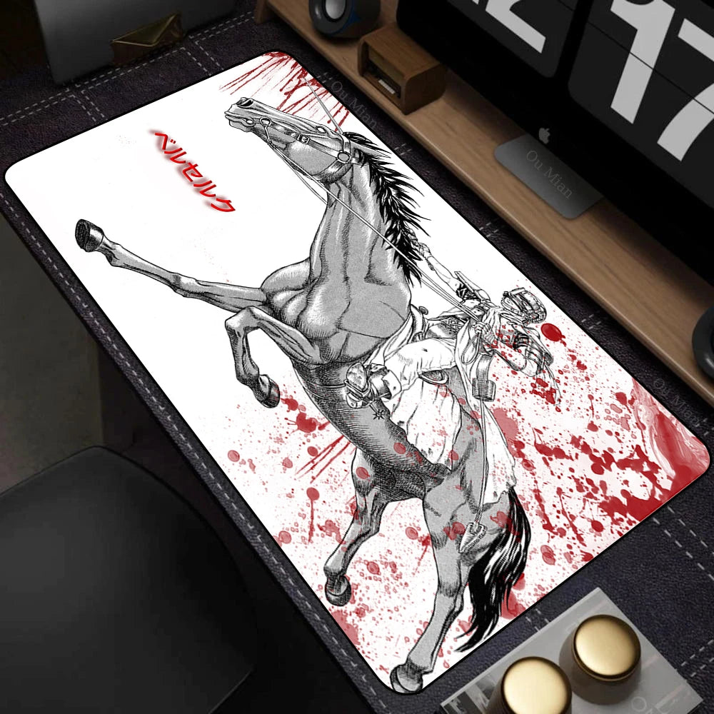 Anime Berserk Mousepad Big Deskmat With Lockrand Office Pc Computer Accessories Mouse Pad Gaming Prime Gaming XXL Keyboard Mat