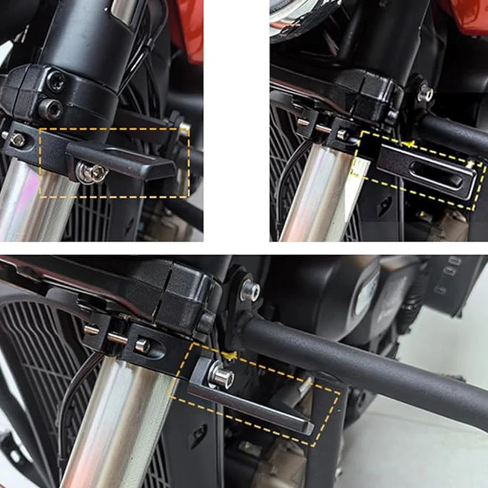 Universal Motor Light Mounting Bracket Auxiliary Light Bar Tube Clamp 22-38/38-64mm for Motorcycle Scooter Mountain Bike ATV UTV