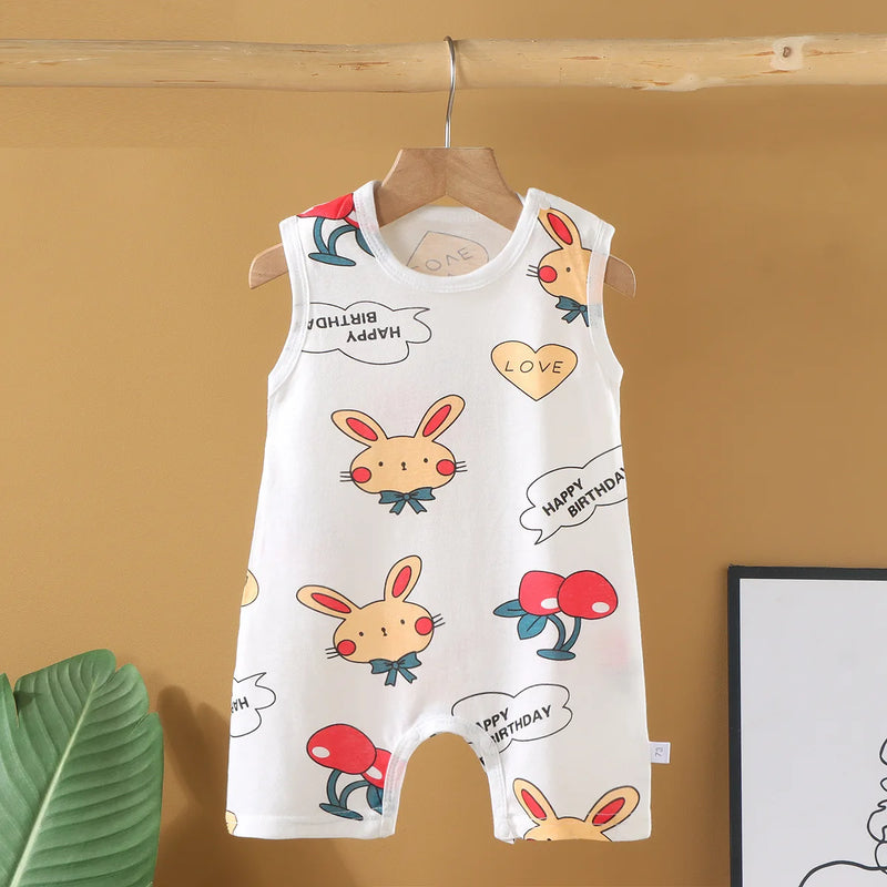 New 2025 Soft and Lightweight Cotton Baby Crawling Clothes for Boys Girls Aged 1-20 Months Children Romper Kids Homewear